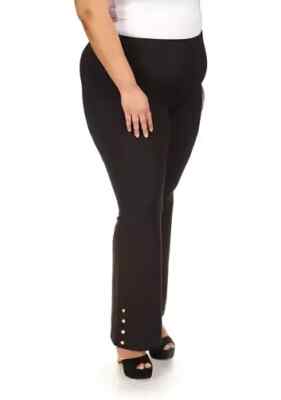plus size black dress pants flare Black Plus Size Pants