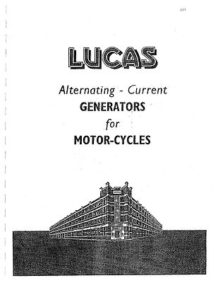 Lucas Alternating - Current Generators  Manual  Principles, Servicing & Testing 