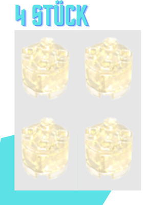 4 Stück GObricks F-0375 Lichtstein LED Light Licht für Bausteine Klemmbausteine