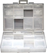 2PCS Half Transparent BOXALL24 Compartment Stationery Jewelry Organizer Box