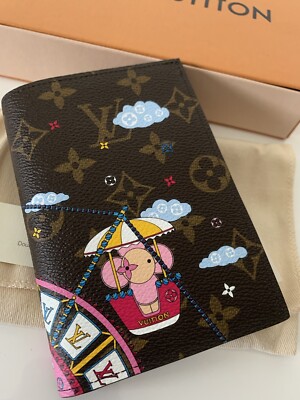 New Louis Vuitton LE Monogram Vivienne Fun Fair Passport Holder