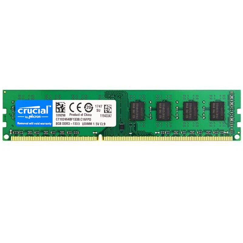 CRUCIAL DDR3 8GB 1333 MHz 8GB  PC3-10600 Desktop Memory RAM 240Pin DIMM 1.5V - Image 2 of 4