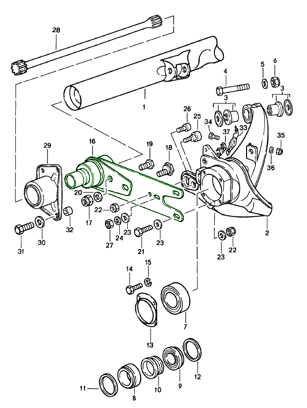 Spring plate sports quick adjust rear set. Porsche 911 1969-86 with 915 ...