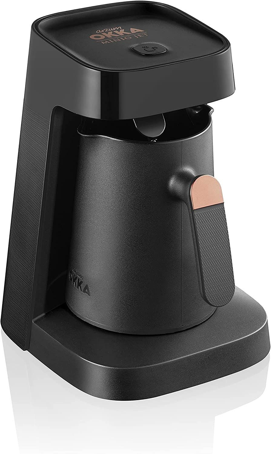 Arzum Okka Jet Automatic Turkish Coffee Maker, 5 cups, Black/Copper Black 