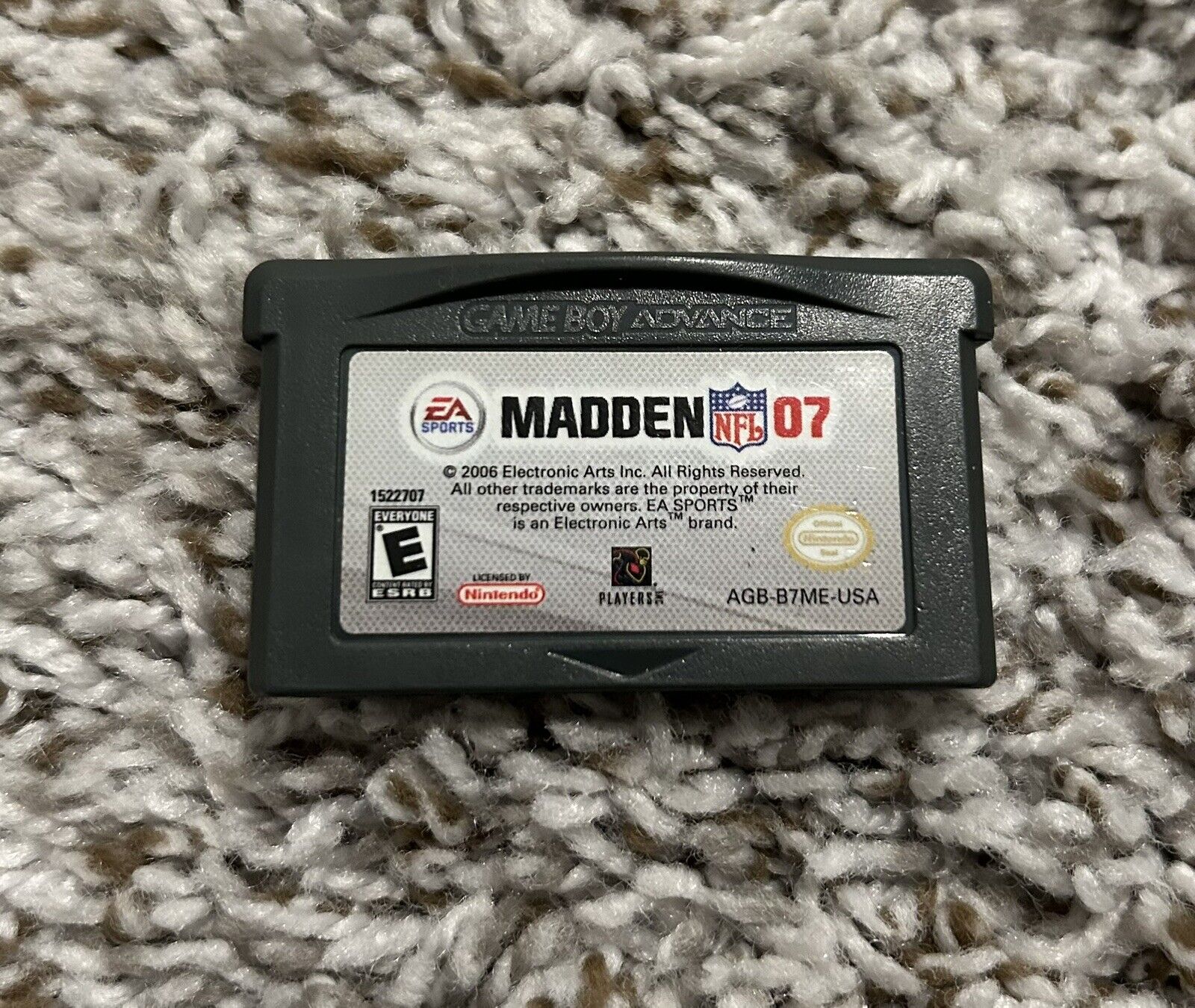 Madden NFL 07 Nintendo Game Boy Advance Authentic - TESTED. Ships NEXT Day!
