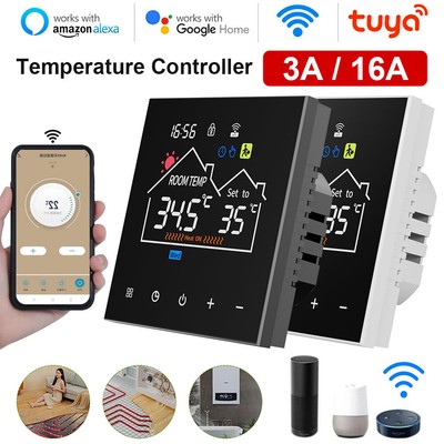 LCD 16A / 3A WiFi Smart Thermostat Electric Floor Heating Water Gas Boiler Tuya
