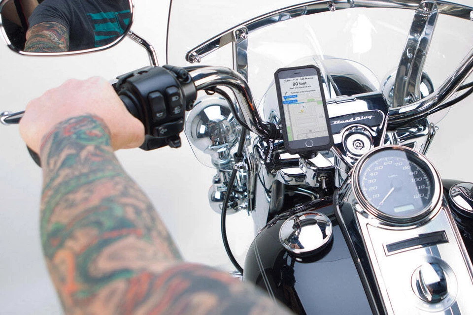 Rokform Aluminum Motorcycle Handlebar Phone Mount Dual Lock System Universal Fit - Image 3 of 4