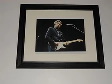 Framed Eric Clapton Slowhand Early 90's Stage Shot Poster Print 14" by 17"