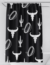 NEW Latetomt Vitnage West Boho Western Horse Cowboy Shower Curtain