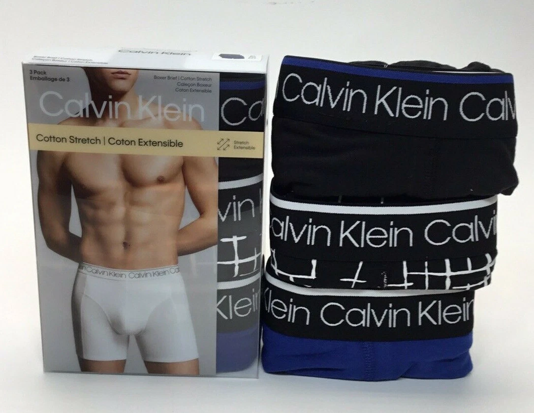 Calvin Klein Cotton Stretch 3 pack low rise boxer briefs in black