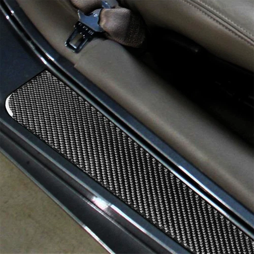 For Corvette C5 1998-204 Carbon Fiber Door Sill Scuff Guard Plate Cover - Picture 4 of 9