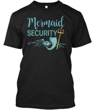 Merman Mermaid Security T-Shirt Made in the USA Size S to 5XL