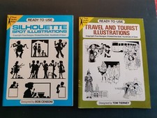 2 Graphics Clip Art Books Ready to Use Humorous Spot Illustrations Art Books