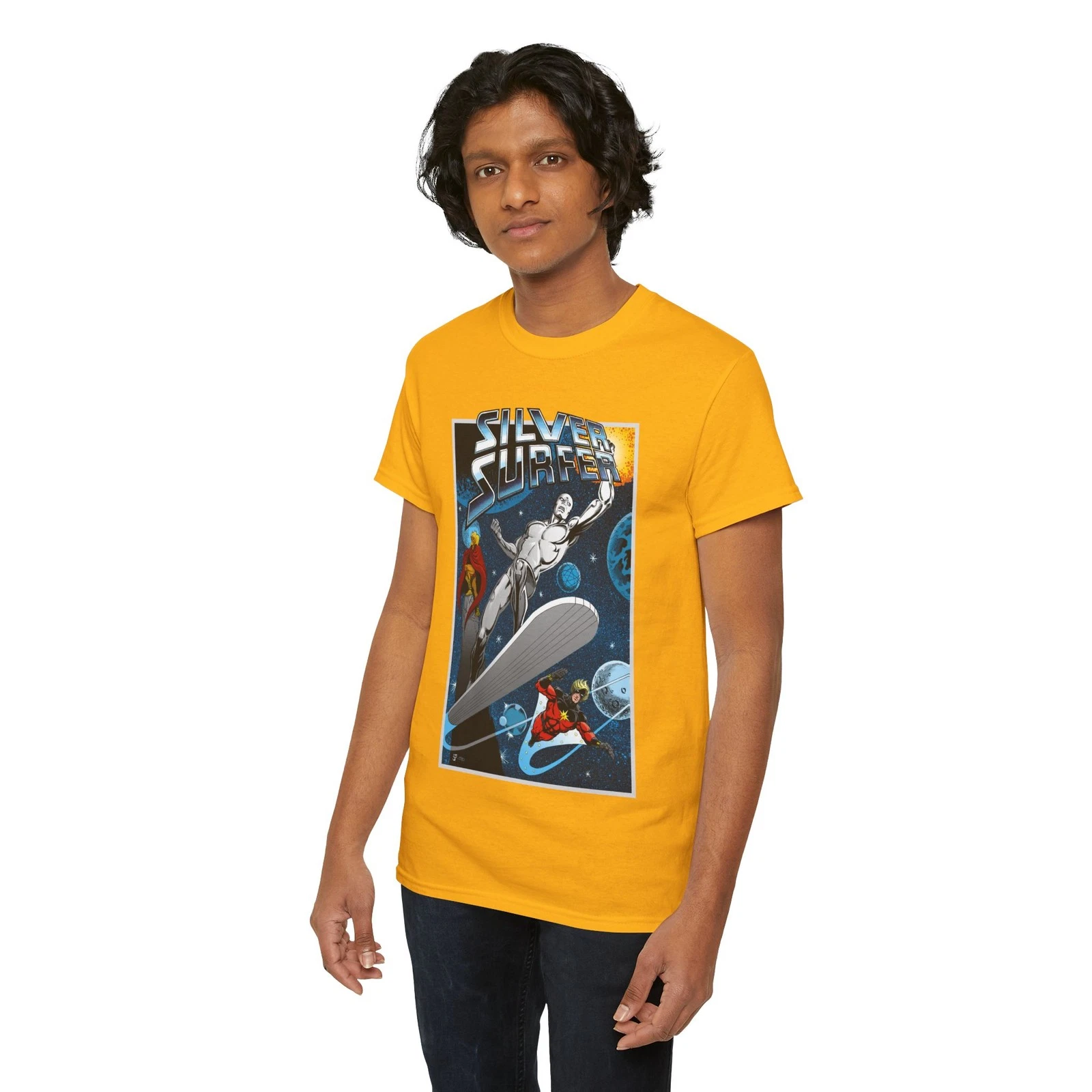 Silver Surfer T-Shirt - Marvel Comics - With Adam Warlock & Captain Marvel