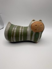 Takahashi Ceramic Cat Piggy Bank Made In Japan