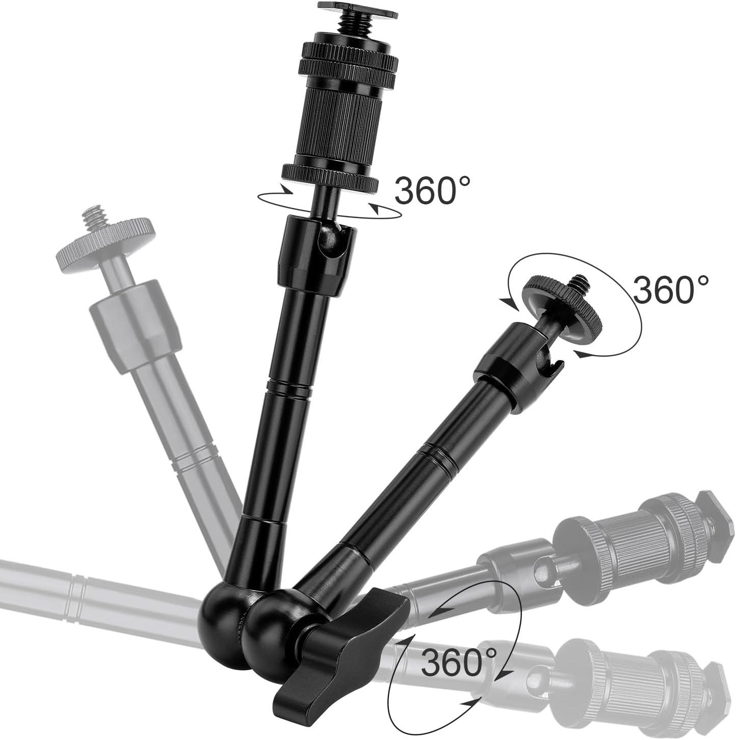 11 Inch Articulating Magic Arm + Super Clamp for DSLR Rig Camera to LCD Monito, 