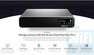 Ubiquiti UniFi Cloud Key Gen2 Plus Packet Networking Device- UCK