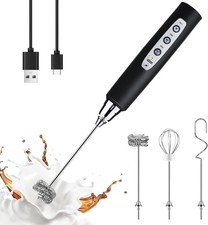 YUSWKO Rechargeable Milk Frother Wand with 3 ...