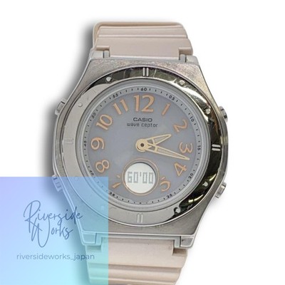 CASIO Solar Watch Digi-Ana Rubber White Beige SS LWA-M143