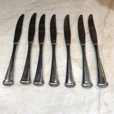 Oneida SSS Maestro ST Leber Aberdeen Flatware Dinner Knife Knives Set of 7