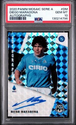 2022 Panini Mosaic Serie A Argentina Diego Maradona Auto PSA10 POP11