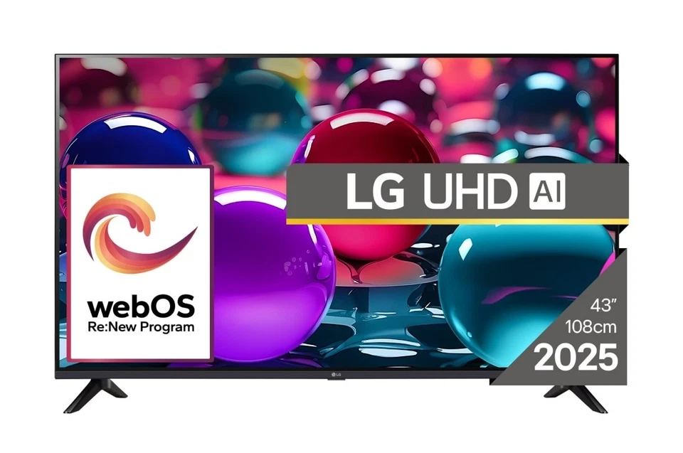 Lg Smart TV 43 Pollici 4K Ultra HD LED WebOS UHD AI Classe G Nero 43UA73003LA - Immagine 2 di 4