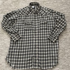 Panhandle Slim Flannel Pearl Snap Men's Size XXL 19 Long Sleeve Western Vintage
