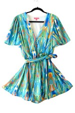 Flying Tomato Green Short Romper S Resort Vacay Beach Whimsi Romantic 2
