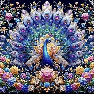 Meothan Diamond Art Kits for Adults, 5D DIY Colorful Peacock Diamond Painting Ki