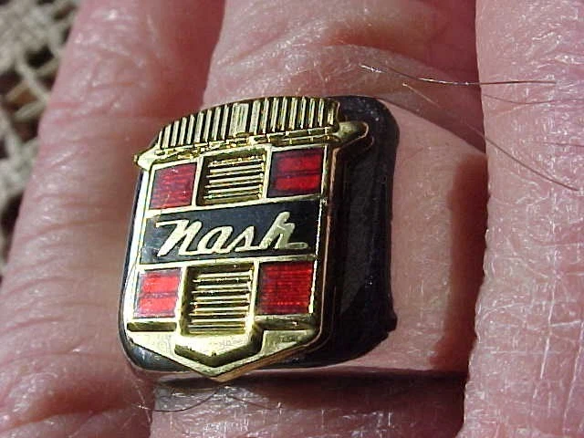 1950s NASH CREST LOGO SILVER CHROME RING #10 NOS HI- QUALITY CLASS STYLE - Image 4 of 4
