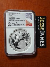 2024 P PROOF SILVER LIBERTY BRITANNIA MEDAL NGC PF70 FIRST RELEASES URAM SIGNED
