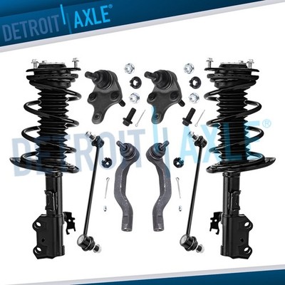 Front Struts w/Coil Spring Sway Bars Tie Rods Ball Joints for 2011-2016 Scion tC