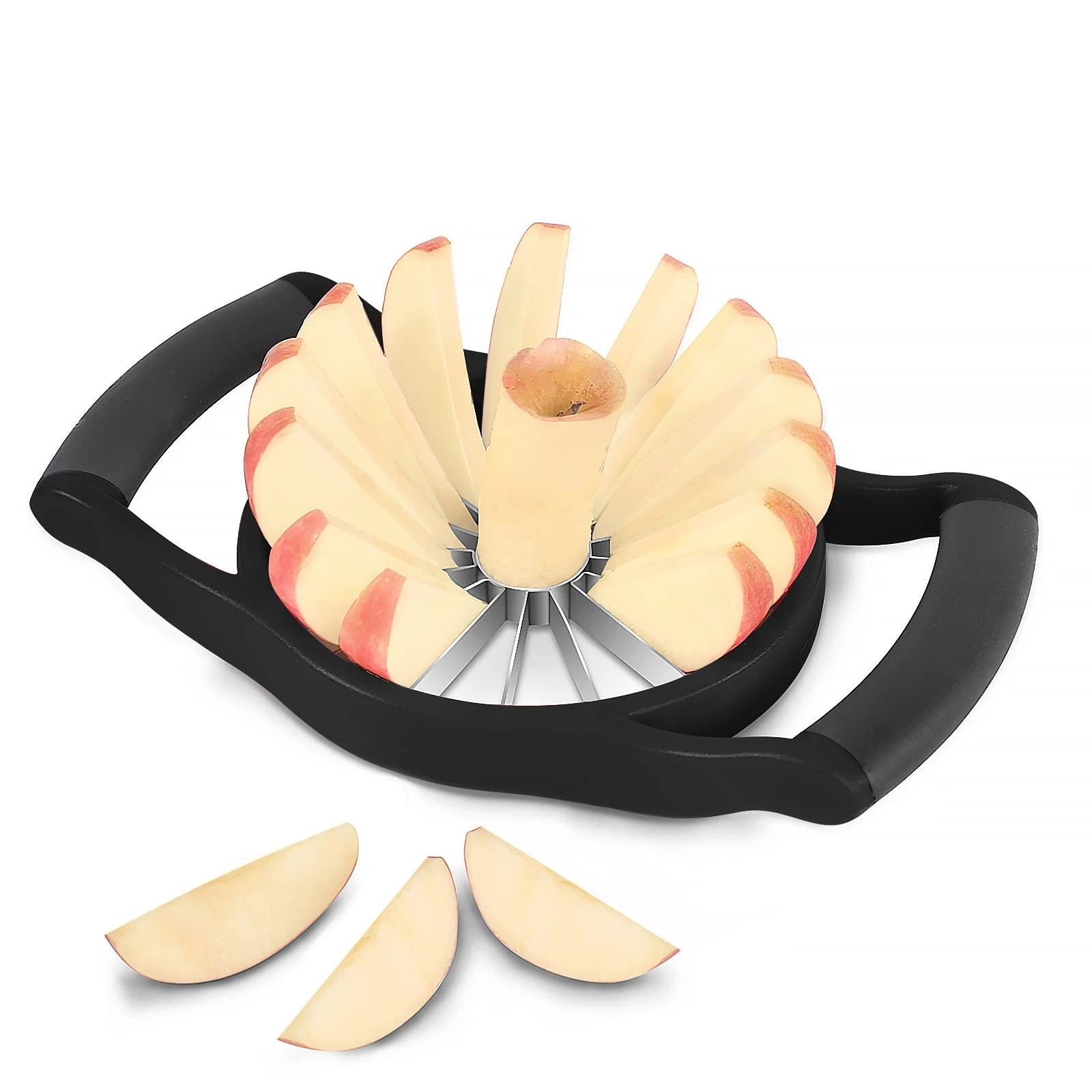 Newness 5.12 Inch Extra Large Apple Slicer, 16 Slices, Durable Stainless Stee...