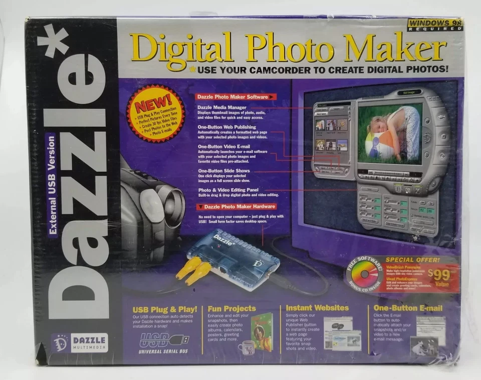 Dazzle Digital Photo Maker - Video capture adapter - USB - NTSC, SECAM, PAL - Image 2 of 4