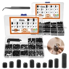 1400 Pcs 26 Size Set Screw Kit Metric&SAE Set Screw Assortment Kit 12.9 Alloy...
