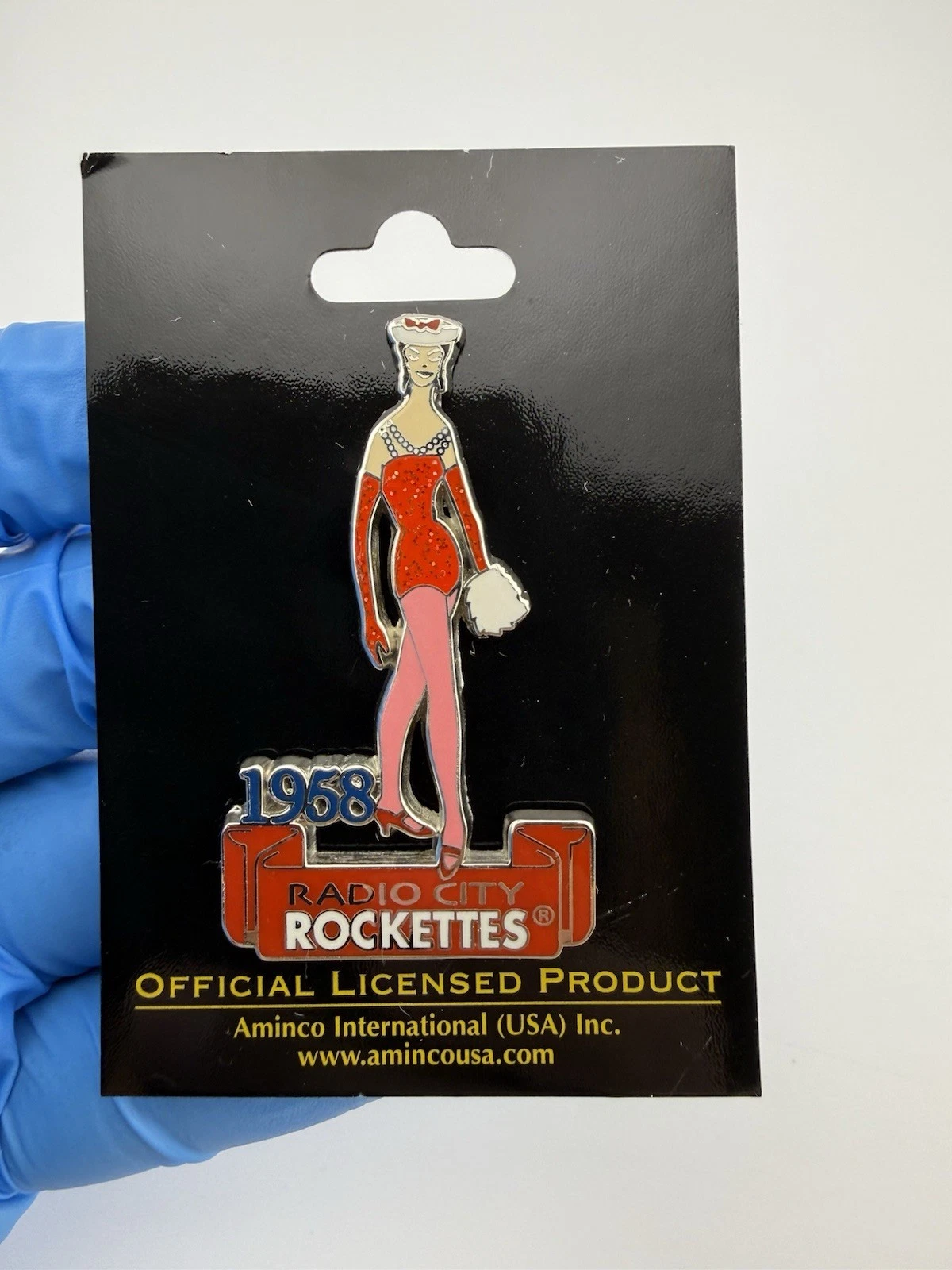 Radio City Music Hall 1958 Commemorative Rockette Dancer Enamel Lapel Pin