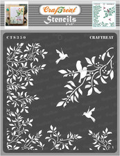 Reusable Bird Branch Stencils for Painting on Wood, Canvas, Paper, Fabric, Floor