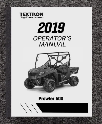 500 UTV SIDE BY SIDE OPERATOR MANUAL FITS ARCTIC CAT TEXTRON PROWLER 2019 62-130