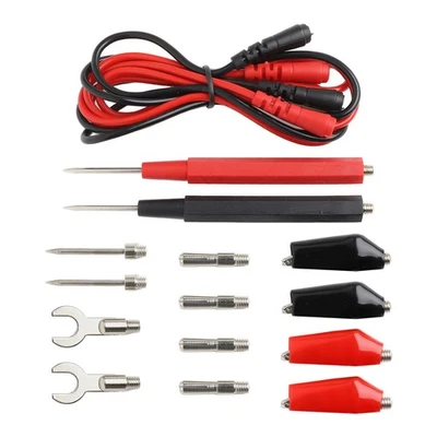 MARKENLOS 16 Stück Multimeter Messleitungen mit für Krokodilklemmen CAT III 1000 V 10 A