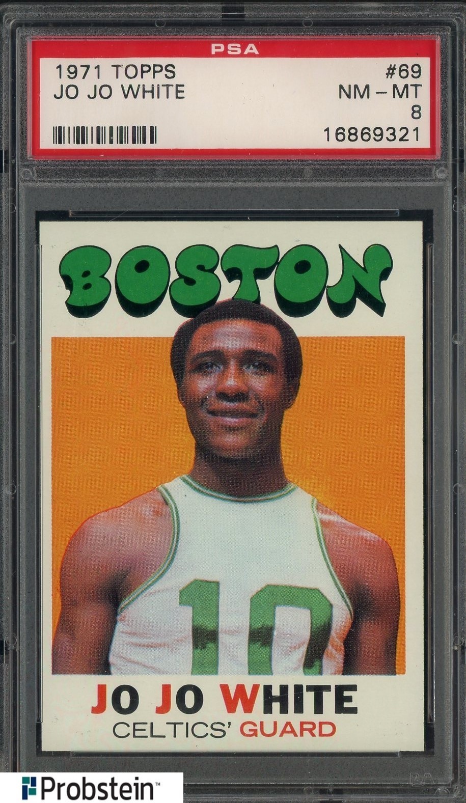 1971 Topps Basketball #69 Jo Jo White Boston Celtics PSA 8 NM-MT