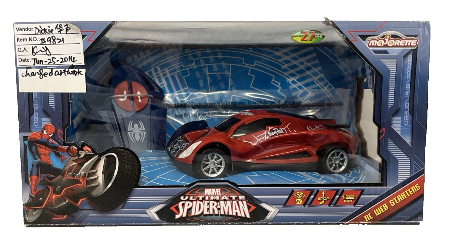 Marvel Ultimate Spider-Man Radio Controlled Web Starters 1:32 Scale - Majorette