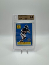 Cedric Benson Rookie 2005 Topps #7 Throwback Promos Chicago Bears BECKETT 9.5