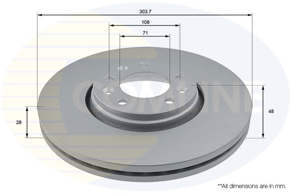 2 PCS COMLINE ADC1579V Brake Disc