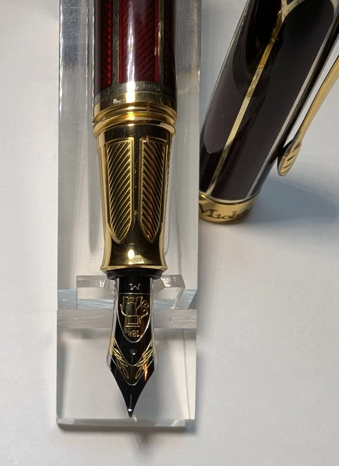 Pluma Estilográfica Michel Perchin METROPOLITAN Roja/Dorada #1/88 ¡¡NUEVA STOCK ANTIGUA RARA!!! Foto 4 de 4