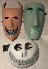 Nightmare Before Christmas Mask Lot x3 Set Lock, Shock, Barrel One Size Masks