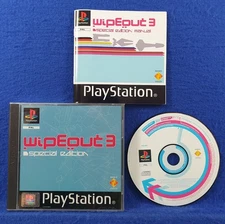 ps1 WIPEOUT 3 Special Edition Boxed With Manual English PAL EXCLUSIVE RELEASE