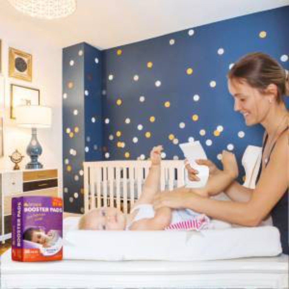 Sposie Booster Pads with Adhesive For Overnight Diaper Leak Protection - 28ct