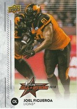 2018 CFL CFLPA UD ALLSTAR JOEL FIGUEROA B.C. LIONS #7 (MIAMI HURRICANES)