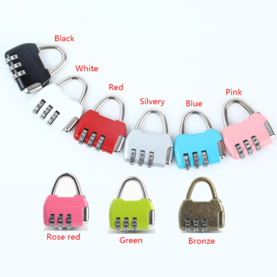 Security 3 Digit Combination Travel Suitcase Luggage Bag Code Lock Padlock New