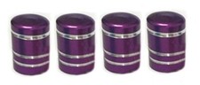 suits MG / ROVER Metallic PURPLE Metal Steel Dust Valve Wheel Tyre Caps (DC3)